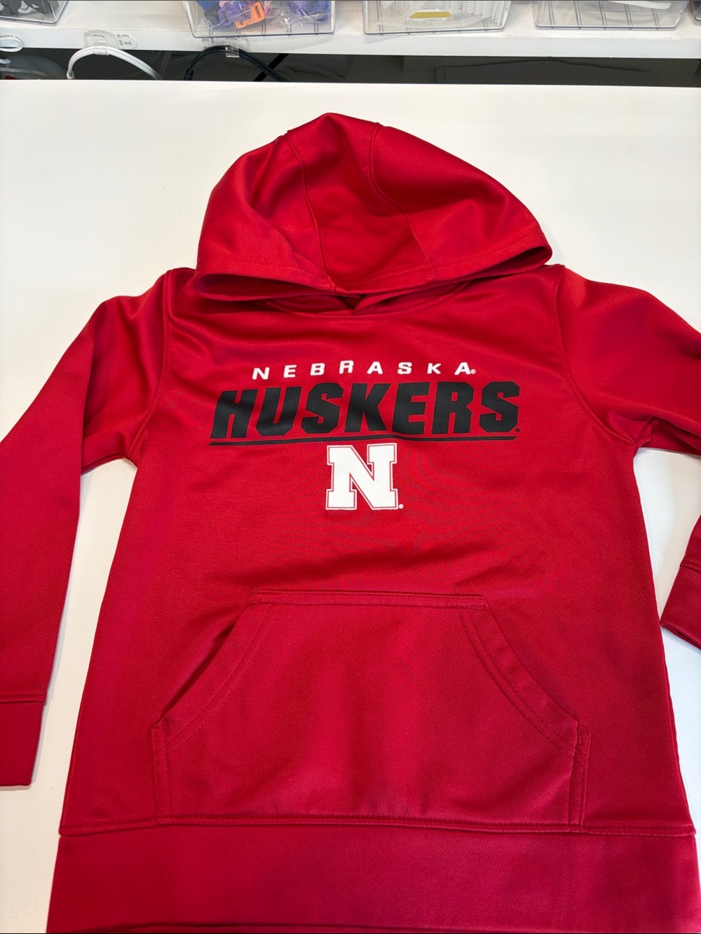 Red Husker Kids Pullover Hoodie